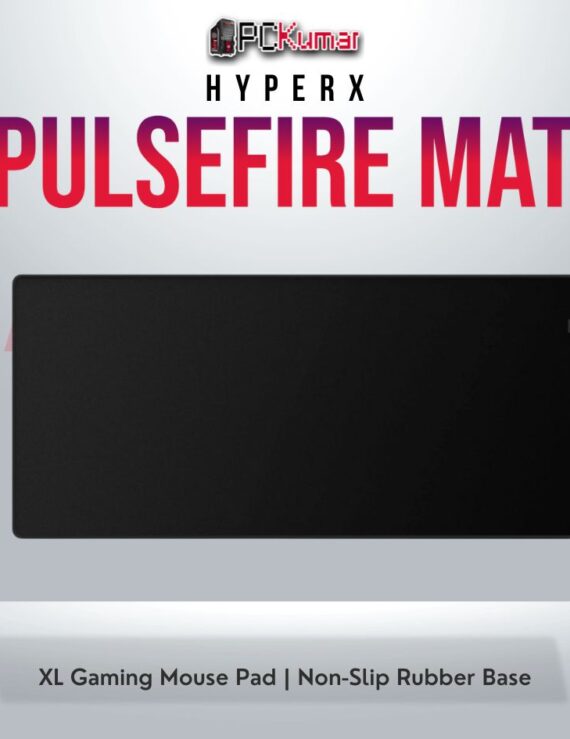 HyperX Pulsefire Mat XL gaming mouse pad with extra-large design and non-slip base.