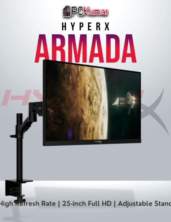 HyperX Armada 25 gaming monitor with 240Hz refresh rate and Full HD resolution.