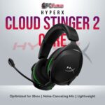 HyperX CloudX Stinger 2 Core Black headset with 50mm drivers for Xbox gaming.