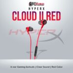 HyperX Cloud II Red earbuds with high-quality sound and in-ear design.
