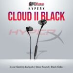 HyperX Cloud II Black earbuds with comfortable design and superior audio.