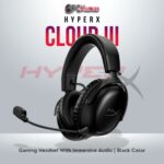 HyperX Cloud III GAM Black headset with 53mm drivers and DTS:X spatial audio.