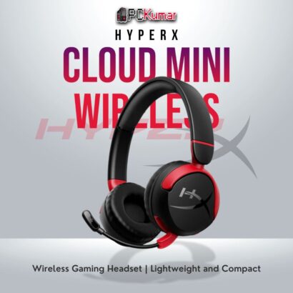 HyperX Cloud Mini Wireless Black headset with lightweight design and high-quality sound.