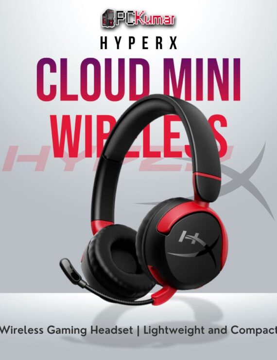HyperX Cloud Mini Wireless Black headset with lightweight design and high-quality sound.