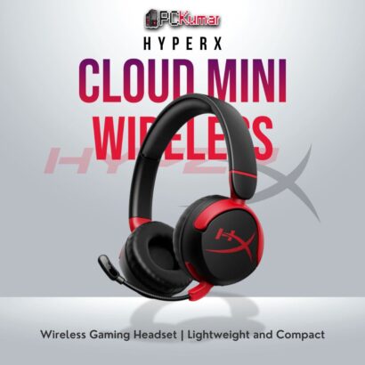 HyperX Cloud Mini WD Black wireless headset with premium audio and lightweight design.