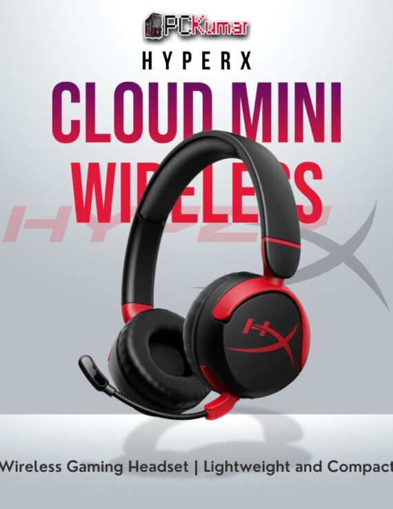 HyperX Cloud Mini WD Black wireless headset with premium audio and lightweight design.
