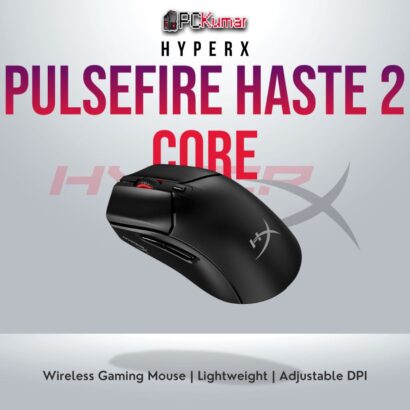 HyperX Pulsefire Haste 2 Core Wireless Black mouse with 26,000 DPI and lightweight design.