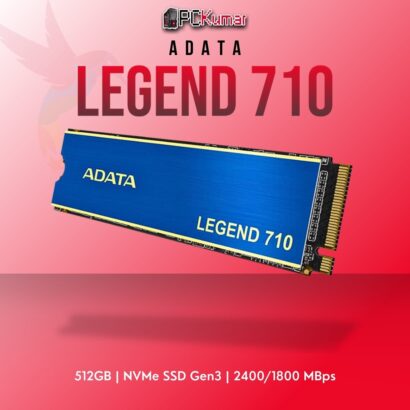 ADATA LEGEND 710 512GB NVMe SSD Gen3 with 2400MB/s speed for efficient computing.