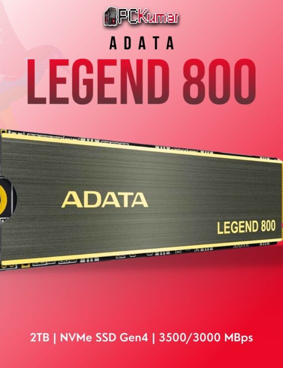 ADATA LEGEND 800 2TB NVMe SSD Gen4 with 3500MB/s read speed for advanced storage solutions.