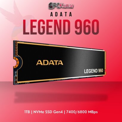 ADATA LEGEND 960 1TB NVMe SSD Gen4 with ultra-fast 7400MB/s read speed for advanced users.