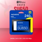 ADATA SU650 240GB SATA SSD with 520MB/s speed for basic computing and storage needs.