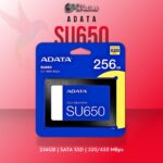 ADATA SU650 256GB SATA SSD with 520MB/s read speed for reliable performance upgrades.