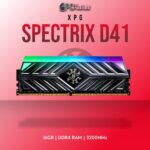 XPG DDR4 RAM 16GB 3200MHz D41 with dynamic RGB lighting and efficient heat spreaders.