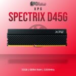 XPG DDR4 RAM 32GB 3200MHz D45 Desktop with durable black heat spreaders.