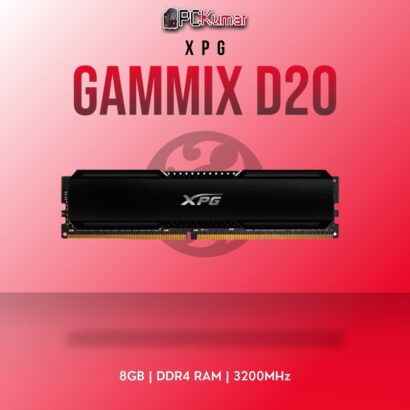 XPG DDR4 RAM 8GB 3200MHz D20 Desktop with efficient heat spreaders for entry-level performance.
