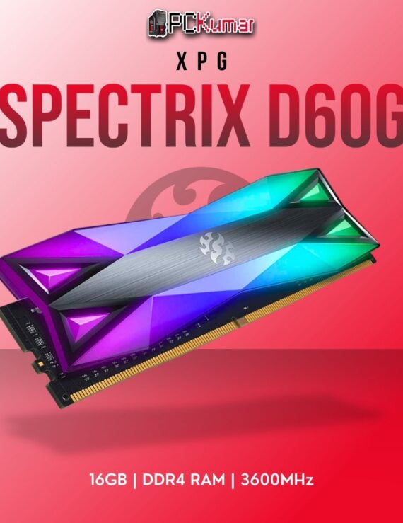 XPG DDR4 RAM 16GB 3600MHz ST60 RGB with premium heat spreaders and dynamic lighting.