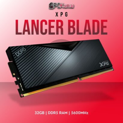 XPG DDR5 RAM 32GB 5600MHz LANCER BLADE BLK with premium black heat spreaders.