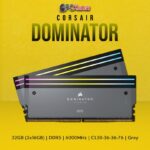 Corsair Memory CMP32GX5M2B6000Z30 DOMINATOR TITANIUM 32GB (2x16GB) DDR5 6000 CL30-36-36-76 1.4V AMD EXPO & Intel XMP - Grey