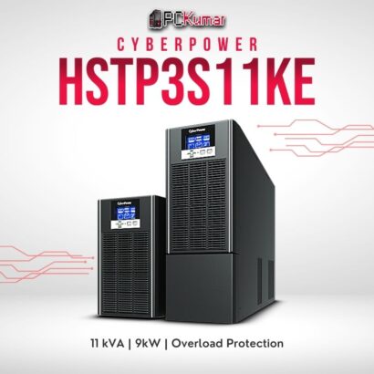CyberPower HSTP3S11KE 11kVA UPS with industrial-grade power backup, double-conversion technology, and a tower-style design.