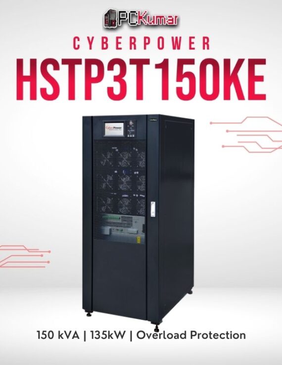 CyberPower HSTP3T150KE 150kVA UPS featuring zero transfer time, pure sine wave output, and scalable runtime.