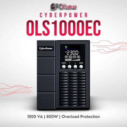 CyberPower OLS1000EC 1000VA UPS with double-conversion technology and rack/tower design.