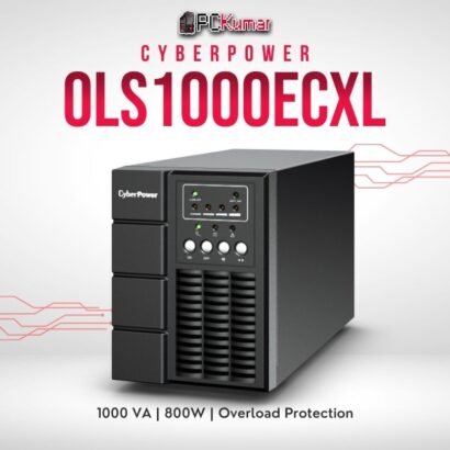 CyberPower OLS1000ECXL-IN 1000VA UPS with scalable runtime, external battery support, and double-conversion technology.