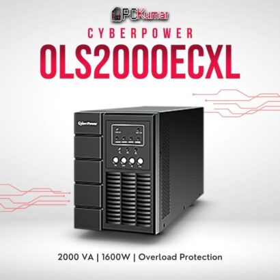 CyberPower OLS2000ECXL-IN 2000VA UPS featuring double-conversion, external battery support, and pure sine wave output.