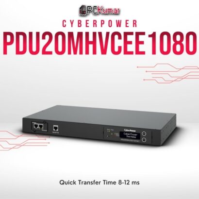 CyberPower PDU20MHVCEE1080 metered power distribution unit with rack-mount design and energy monitoring.