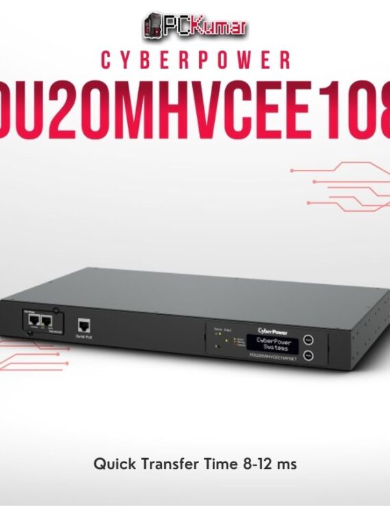 CyberPower PDU20MHVCEE1080 metered power distribution unit with rack-mount design and energy monitoring.
