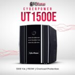 CyberPower UT1500E-IN 1500VA UPS with AVR, sealed lead-acid battery, and compact design for IT setups.