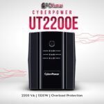 CyberPower UT2200E-IN 2200VA UPS with AVR, surge protection, and compact tower design for professional use.
