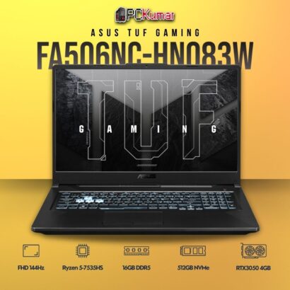 ASUS TUF A15 FA506NC-HN083W laptop with Ryzen 5 and RTX 3050.
