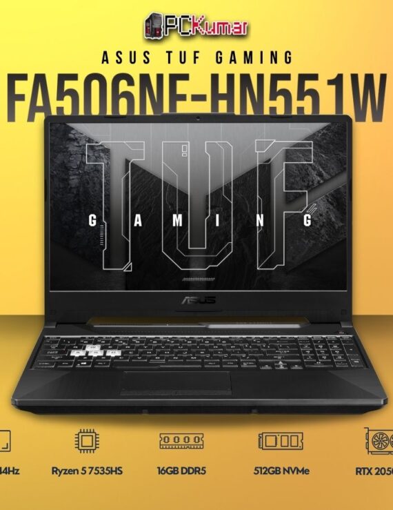 ASUS TUF A15 FA506NF-HN551W laptop with Ryzen 5 and RTX 2050.