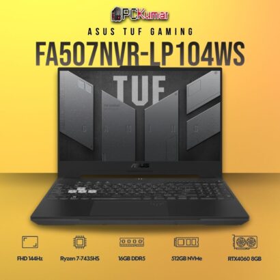 ASUS TUF A15 FA507NVR-LP104WS laptop with Ryzen 7 and RTX 4060.