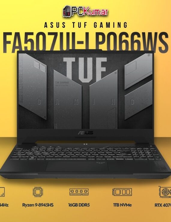 ASUS 2024 TUF A15 FA507UI-LP066WS gaming laptop with Ryzen 9 and RTX 4070.
