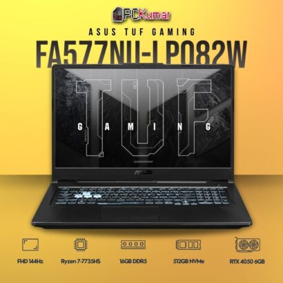 ASUS 2023 TUF A15 FA577NU-LP082W gaming laptop with Ryzen 7 and RTX 4050.