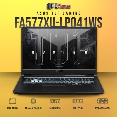 ASUS 2023 TUF A15 FA577XU-LP041WS with Ryzen 9, RTX 4050, and 144Hz display.