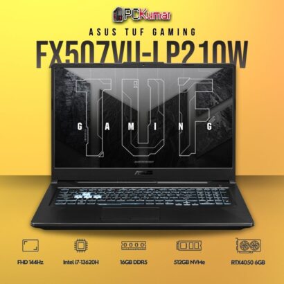ASUS TUF F15 FX507VU-LP210W gaming laptop with i7-13620H and RTX 4050.