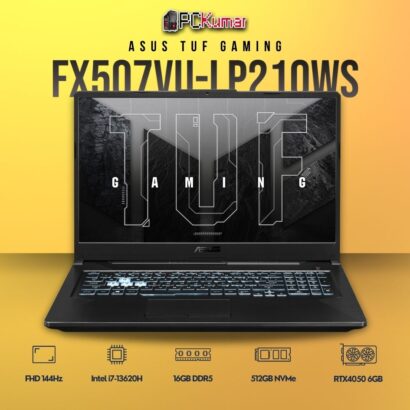 ASUS TUF F15 FX507VU-LP210WS with i7-13620H, RTX 4050, and 144Hz display.