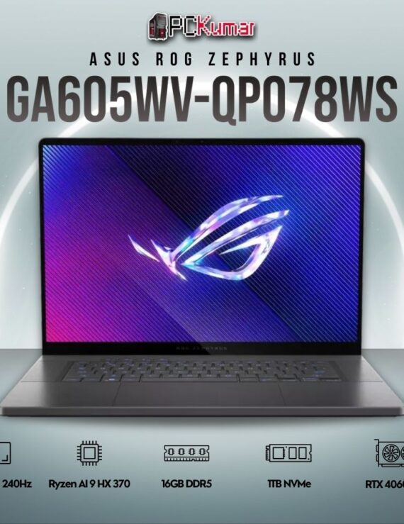 ASUS ROG Zephyrus G16 GA605WV-QP078WS with AI 9 and RTX 4060.