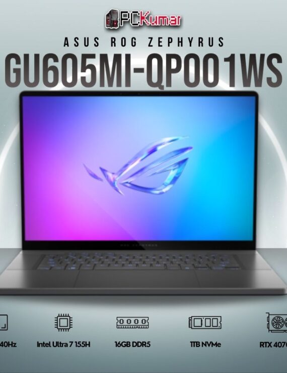 ASUS 2024 Zephyrus G16 GU605MI-QP001WS laptop with Core Ultra 7 and RTX 4070.