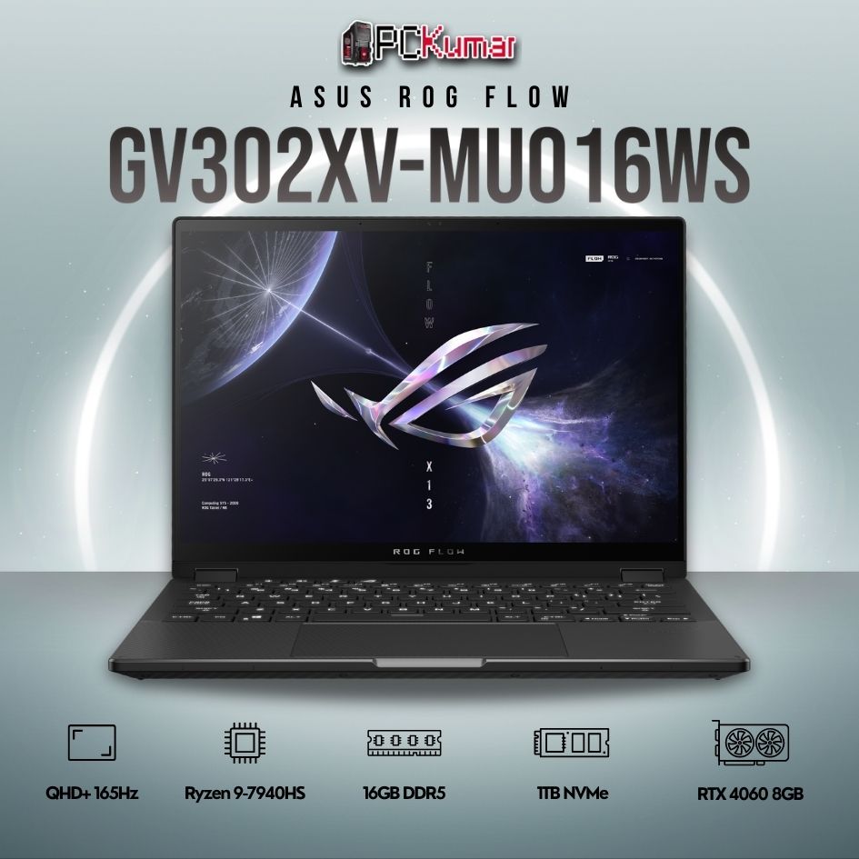 ASUS 2023 Flow X13 GV302XV-MU016WS with Ryzen 9 and RTX 4060.