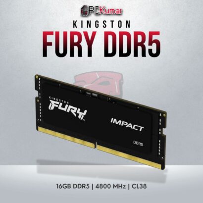 Kingston Fury Impact DDR5 16GB Laptop RAM with 4800MT/s for multitasking.