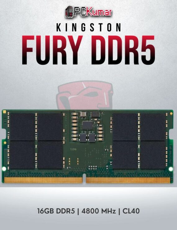 Kingston Fury DDR5 16GB SO-DIMM RAM with 4800MT/s speed for professionals.