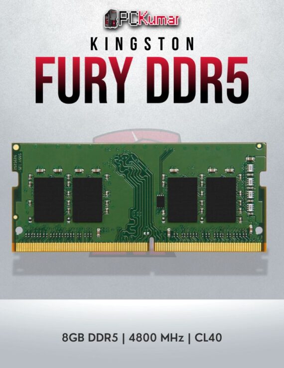 Kingston Fury DDR5 8GB SO-DIMM RAM with 4800MT/s speed for laptops.