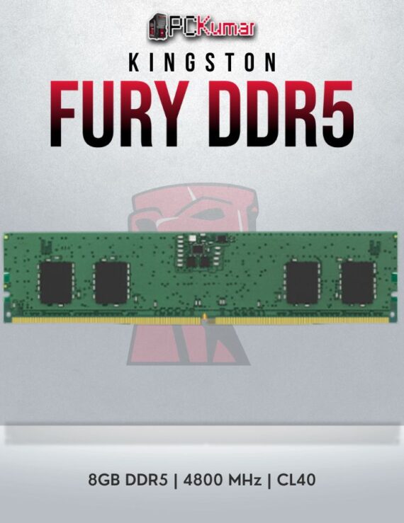 Kingston Fury DDR5 8GB desktop RAM with 4800MT/s speed for smooth multitasking.