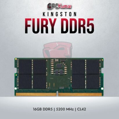 Kingston Fury DDR5 16GB SO-DIMM RAM with 5200MT/s for high-speed applications.
