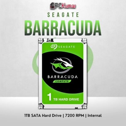 Seagate Barracuda 1TB desktop HDD with SATA interface and 7200 RPM speed.