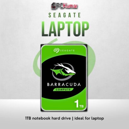 Seagate 1TB laptop HDD with SATA interface and slim form factor.