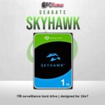 Seagate SkyHawk 1TB surveillance HDD for continuous video recording.